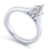Gabriel & Co 14K White Gold Allie Solitaire Diamond Engagement Ring photo 3