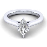 Gabriel & Co 14K White Gold Allie Solitaire Diamond Engagement Ring photo