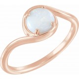 14K Rose Opal Bypass Ring photo