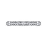 Shah Luxury 14K White Gold Round Diamond Wedding Band photo