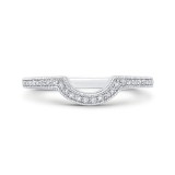 Shah Luxury 14K White Gold Round Diamond Half-Eternity Wedding Band photo