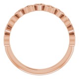 14K Rose .07 CTW Diamond Heart Anniversary Band photo 2