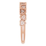 14K Rose .07 CTW Diamond Heart Anniversary Band photo 4