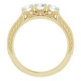 14K Yellow 4.1 mm Round 7/8 CTW Diamond Anniversary Band photo 2