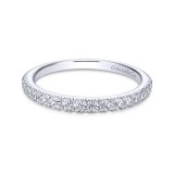 Gabriel & Co. 14k White Gold Contemporary Anniversary Wedding Band photo