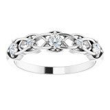 14K White 1/5 CTW Diamond Stackable Ring photo 3