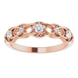 14K Rose 1/5 CTW Diamond Stackable Ring photo 3