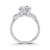 Shah Luxury 14K White Gold Round Cut Diamond Engagement Ring (Semi-Mount) photo 4