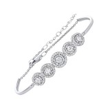 Gems One 14Kt White Gold Diamond (1Ctw) Bangle photo