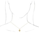 14K Yellow Beaded Disc 16-18 Necklace photo 3