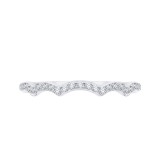 Shah Luxury 14K White Gold Round Diamond Wedding Band photo