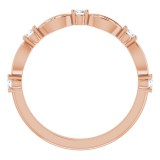 14K Rose 1/3 CTW Diamond Anniversary Band photo 2
