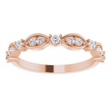 14K Rose 1/3 CTW Diamond Anniversary Band photo 3