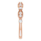 14K Rose 1/3 CTW Diamond Anniversary Band photo 4