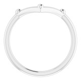 14K White Geometric Ring photo 2