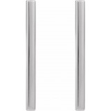 14K White 24x2 mm Bar Earrings photo 2