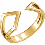 14K Yellow Geometric Ring photo