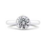 Shah Luxury 14K White Gold Diamond Engagement Ring (Semi-Mount) photo