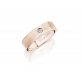 Henri Daussi 6mm Men's Wedding Band MBBR1 14k Gold Rose 0.10 Ctw photo 2