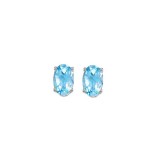 Gems One 14Kt White Gold Blue Topaz (1/2 Ctw) Earring photo