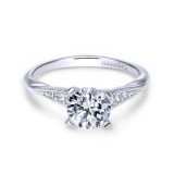 Gabriel & Co. 14k White Gold Contemporary Straight Engagement Ring photo