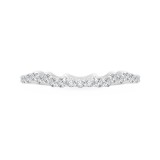 Shah Luxury 14K White Gold Round Diamond Wedding Band photo