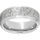Serinium Beveled Edge Band with Tectonic Laser Engraving photo