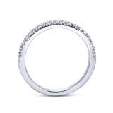 Gabriel & Co. 14k White Gold Contemporary Diamond Wedding Band photo 2