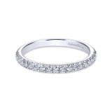 Gabriel & Co. 14k White Gold Contemporary Diamond Wedding Band photo