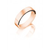 Henri Daussi 5mm Men's Wedding Band MB40 14k Gold Rose 0.40 Ctw. photo 2