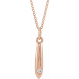 14K Rose .03 CTW Diamond Geometric 16-18 Necklace photo