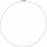 14K Rose 1mm Diamond-Cut Bead 7 Chain photo 2