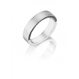 Henri Daussi 5mm Men's Wedding Band MB39 18k Gold White 0.40 Ctw. photo 2