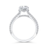 Shah Luxury 14K White Gold Round Cut Diamond Engagement Ring (Semi-Mount) photo 4