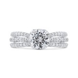 Shah Luxury 14K White Gold Round Cut Diamond Engagement Ring (Semi-Mount) photo