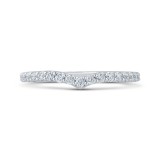 Shah Luxury 14K White Gold Round Diamond Half-Eternity Wedding Band photo