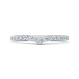 Shah Luxury 14K White Gold Round Diamond Half-Eternity Wedding Band photo