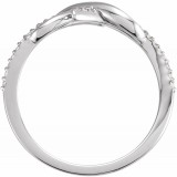 14K White 1/10 CTW Diamond Infinity-Inspired Ring photo 2