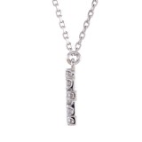 14K White Initial E 1/8 CTW Diamond 16 Necklace photo 2