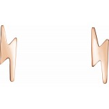 14K Rose Lightning Bolt Earrings photo 2