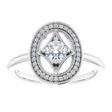 14K White 1/3 CTW Diamond Ring photo 3