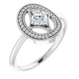 14K White 1/3 CTW Diamond Ring photo