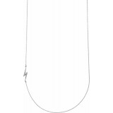 14K White Lightning Bolt 18 Necklace photo