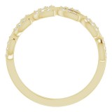 14K Yellow 1/4 CTW Diamond Leaf Ring photo 2
