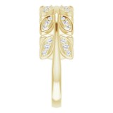 14K Yellow 1/4 CTW Diamond Leaf Ring photo 4