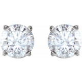 14K White 1 CTW Diamond Earrings photo 2