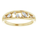 14K Yellow 1/6 CTW Diamond Negative Space Ring photo 3