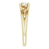 14K Yellow 1/6 CTW Diamond Negative Space Ring photo 4