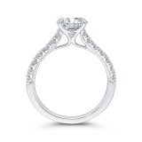 Shah Luxury 14K White Gold Diamond Engagement Ring (Semi-Mount) photo 4