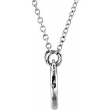 14K White Tiny Poshu00ae Circle 16-18 Necklace photo 2